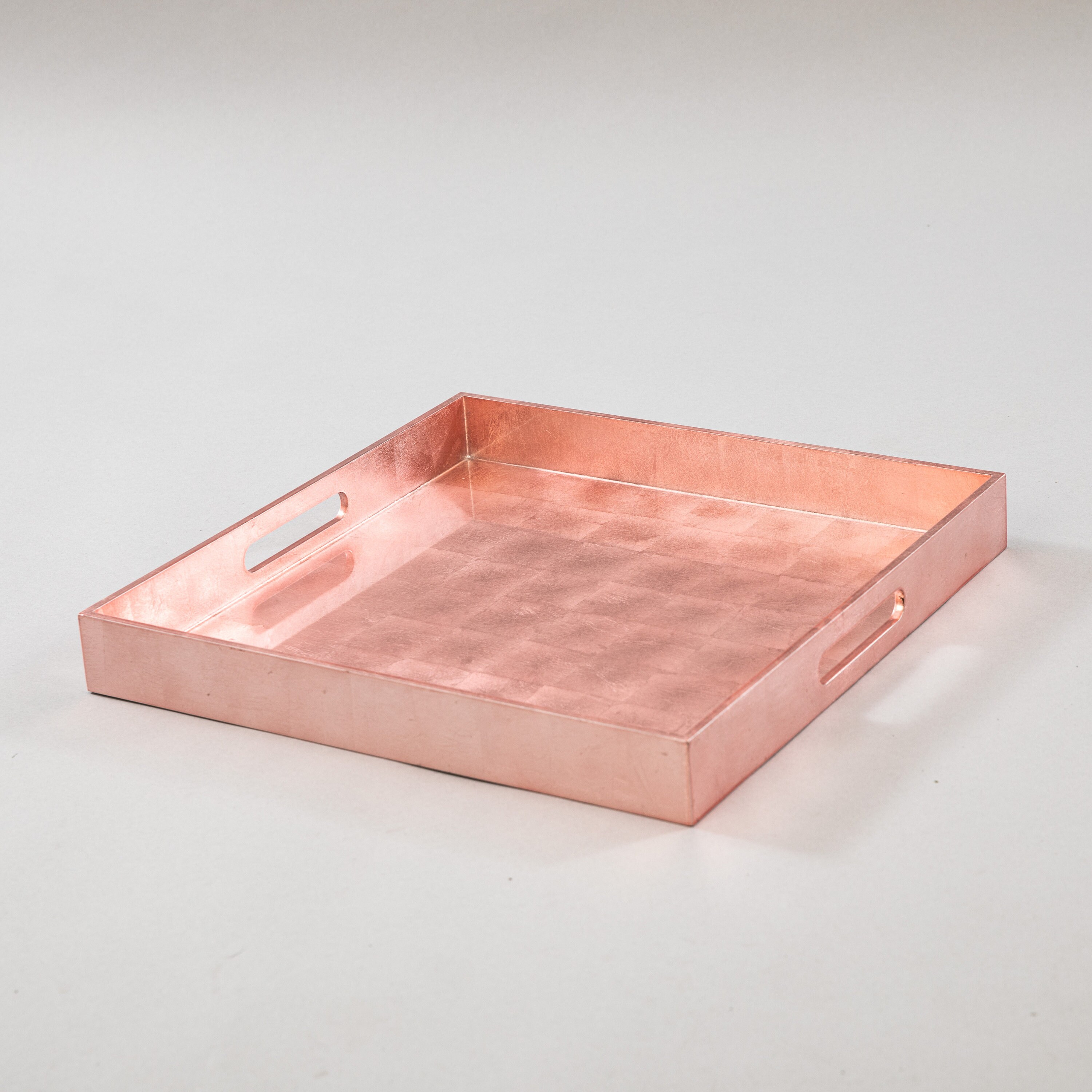 Rose Gold Square Lacquered Coffee Table Tray Ottoman Tray Etsy
