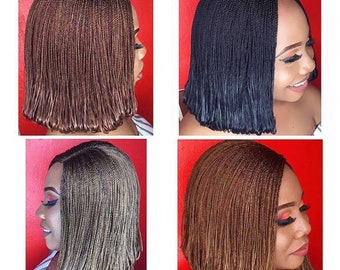 Box Braid Wig Unit 18 New Natural Look Handmade Large Medium Etsy