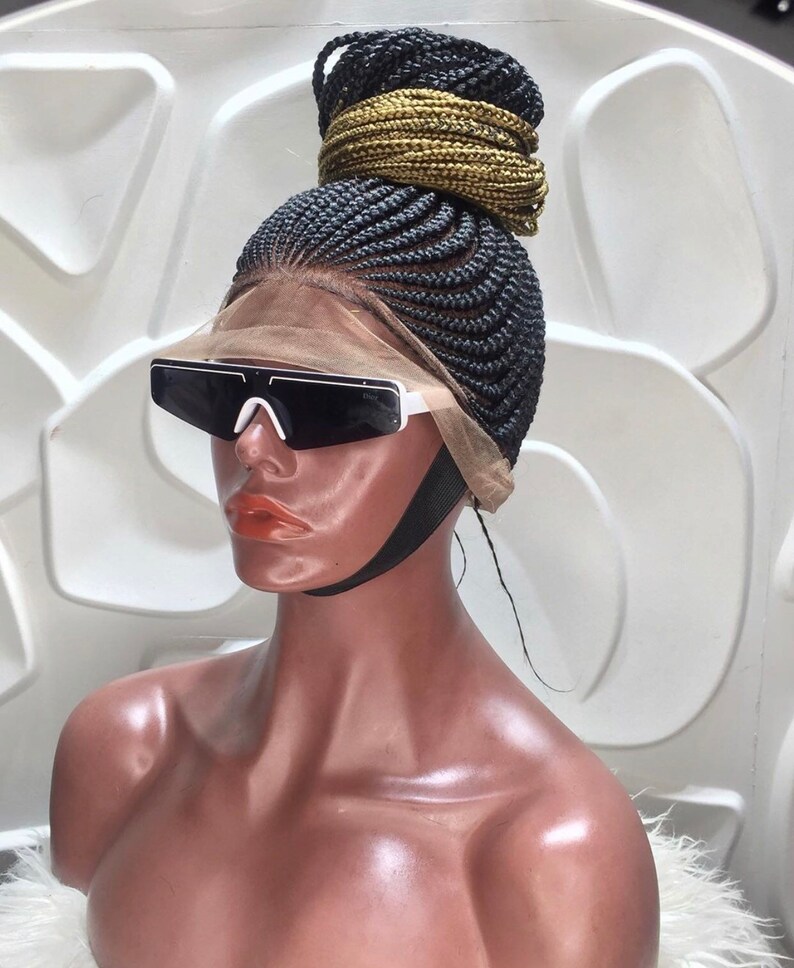 Cornrow Full Lace Frontal Ponytail Wig | Etsy