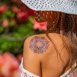 Temporary Tattoo, Mandala Tattoo, Sacred Geometry, Bachelorette Party, Boho Style