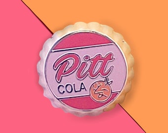 Peach Inspired Bottlecap Pin