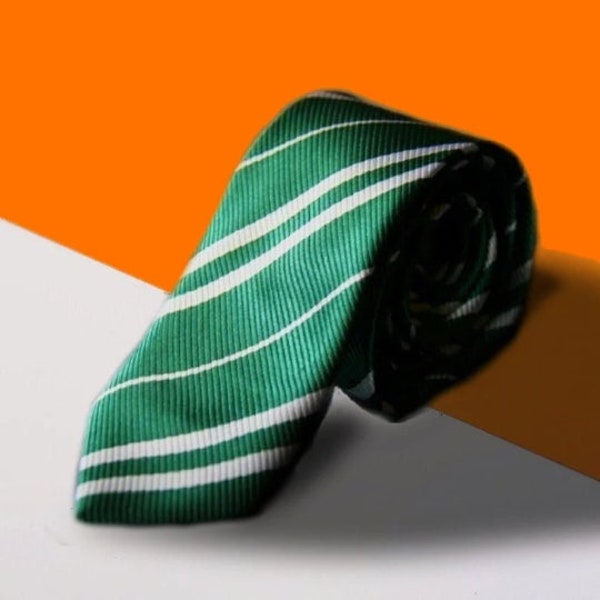 House Tie- Snake Green