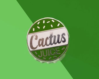 Cactus Juice Inspired Bottlecap Pin
