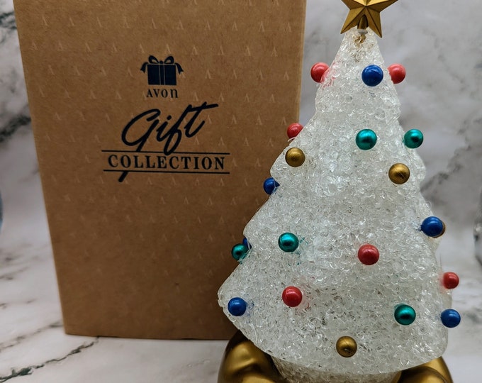 Avon Twinkling Tree Melted Plastic Lighted Christmas Tree Etsy