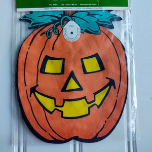 Vintage Halloween Jack O Lantern Paper Garland by Paper Fantasies