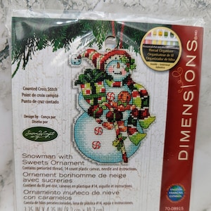 Dimensions Susan Winget Santa Ornament Counted Cross Stitch Kit 14 Count Plastic Canvas