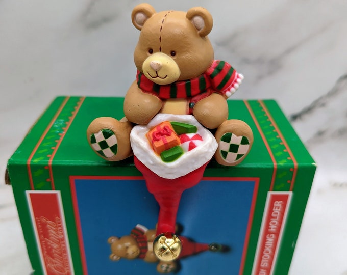 Vintage House of Lloyd Teddy Bear Christmas Stocking Holder Etsy