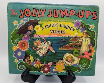1946 The Jolly Jump-Ups, livre Un jardin de vers pour enfants McCloughlin Bros