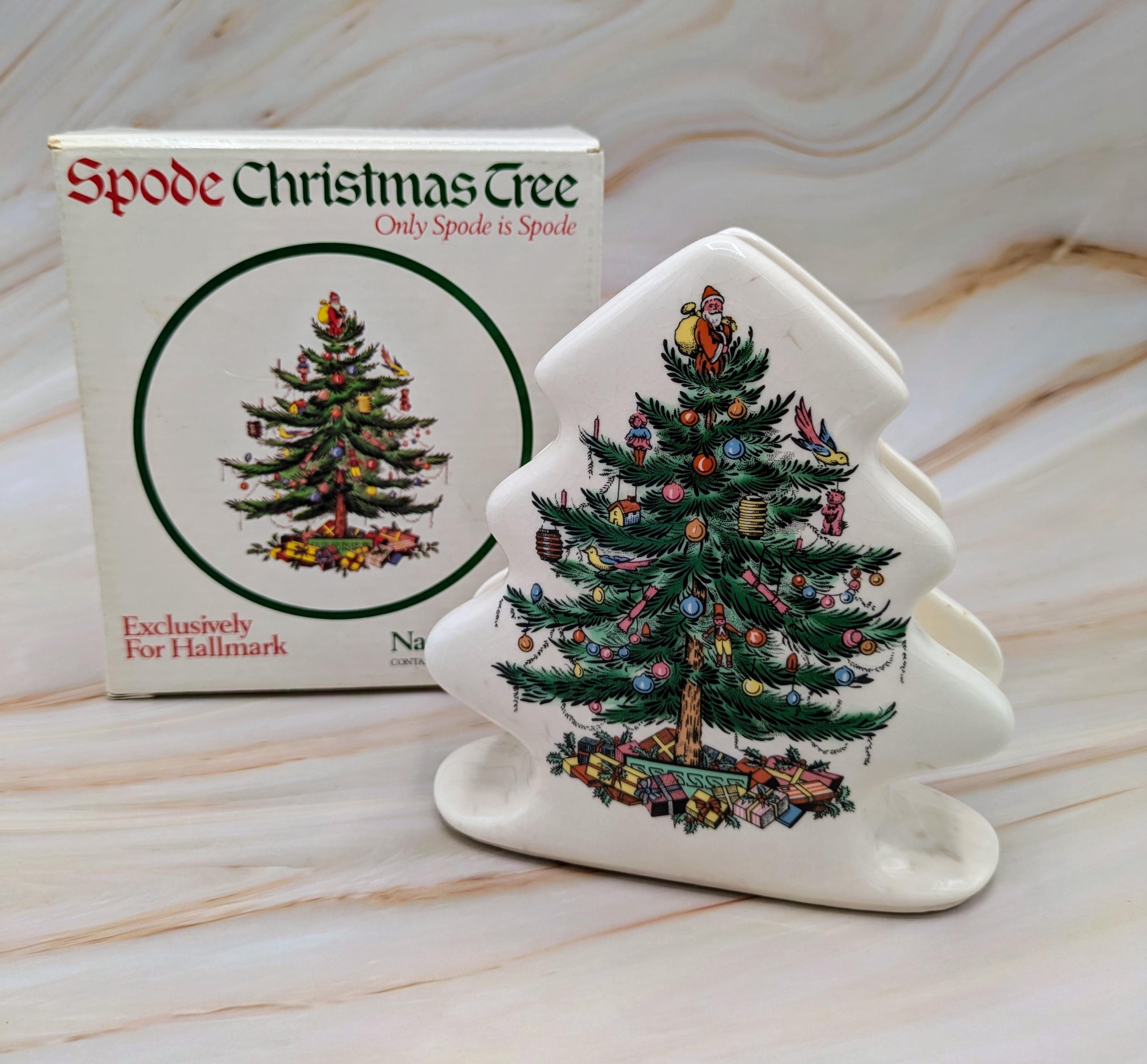 Spode Christmas Tree Napkin Holder Hallmark Exclusive Etsy