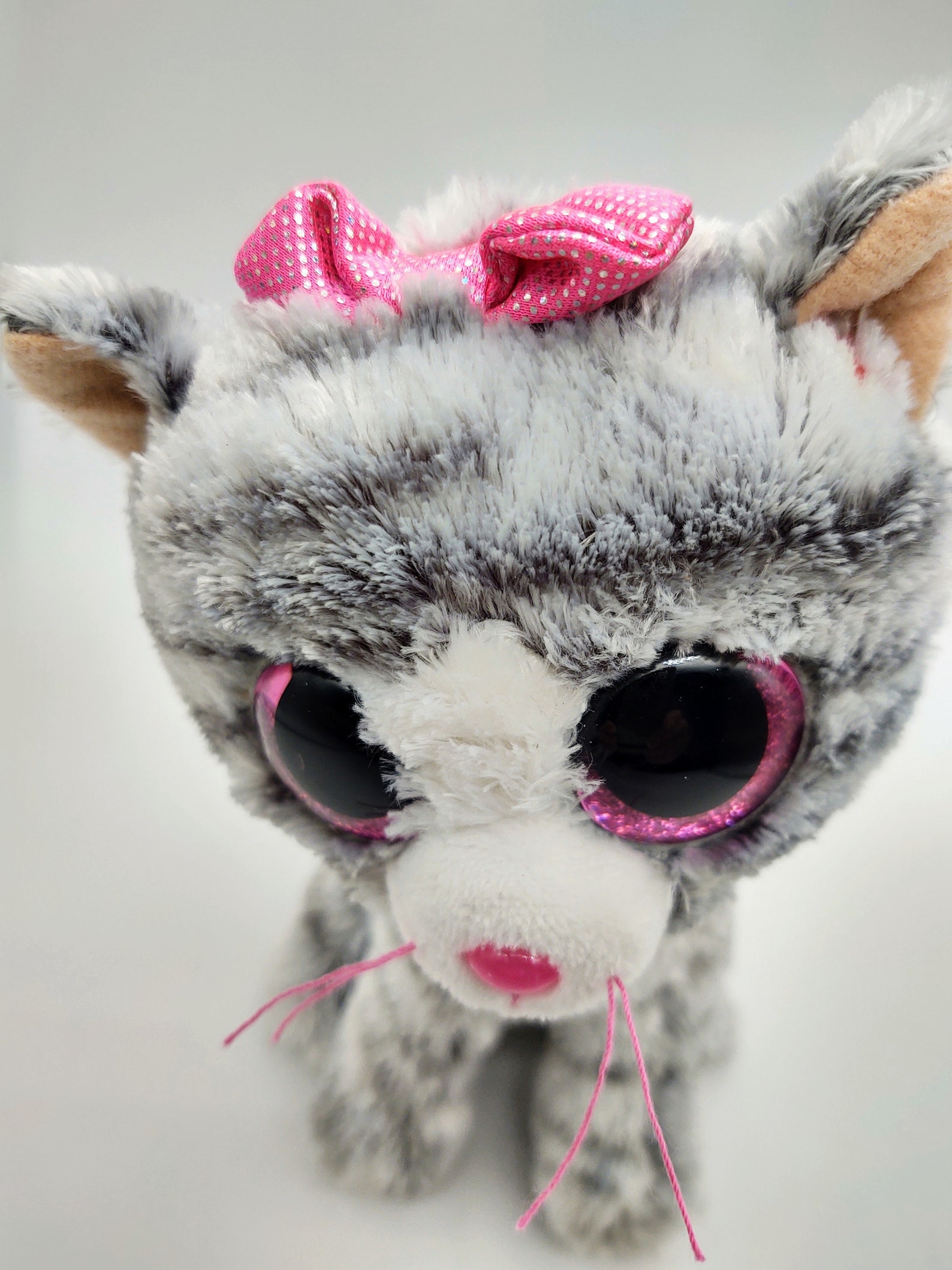 Ty Beanie Boo Kiki the Cat with Glitter Eyes Plush | Etsy