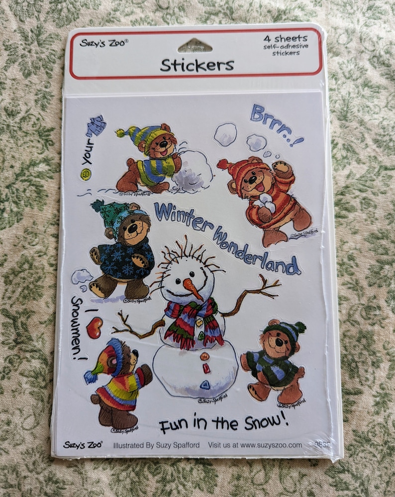 Vintage Suzy's Zoo Stickers Patriotic Fall Halloween Etsy