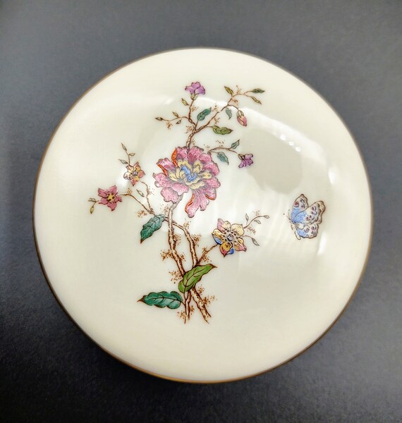 Gorham Secret Garden Fine China Round Trinket Box… - image 3