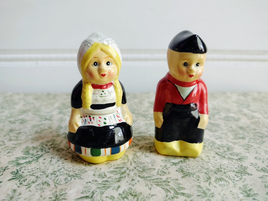 Vintage Dutch Boy and Girl Ceramic Figurine Pencil Sharpener Set - Etsy