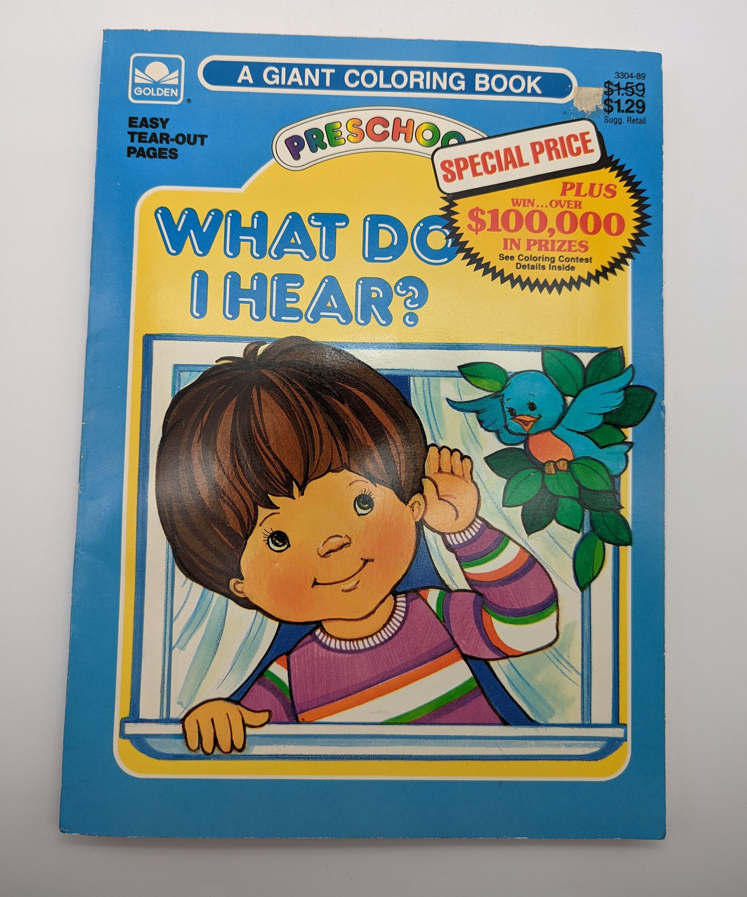 Vintage Golden Giant Coloring Book What Do I Hear 