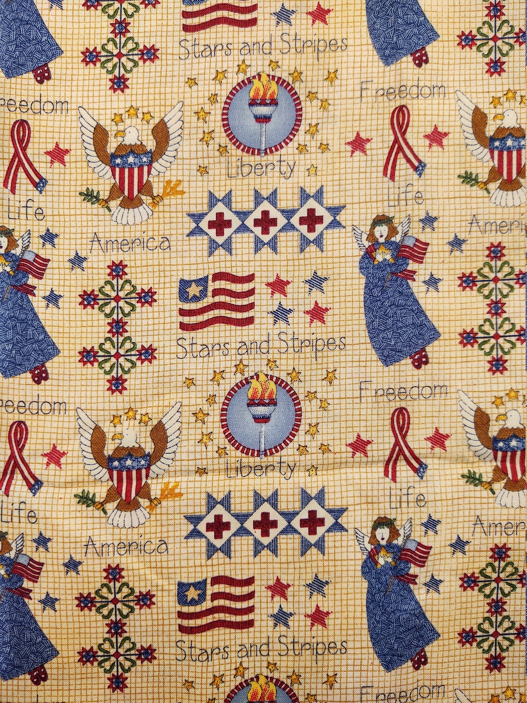 Debbie Mumm Stars and Stripes Patriotic Fabric by the Yard - Etsy