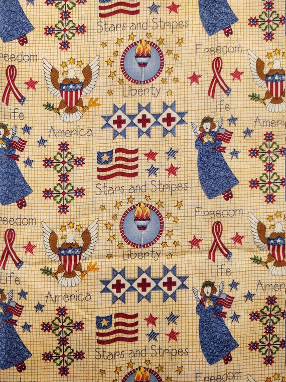 Debbie Mumm Stars and Stripes Patriotic Fabric by the Yard - Etsy