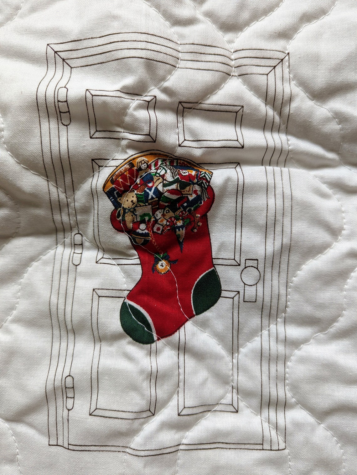 Home for the Holidays Jumbo Quilted Christmas Stocking Fabric Etsy