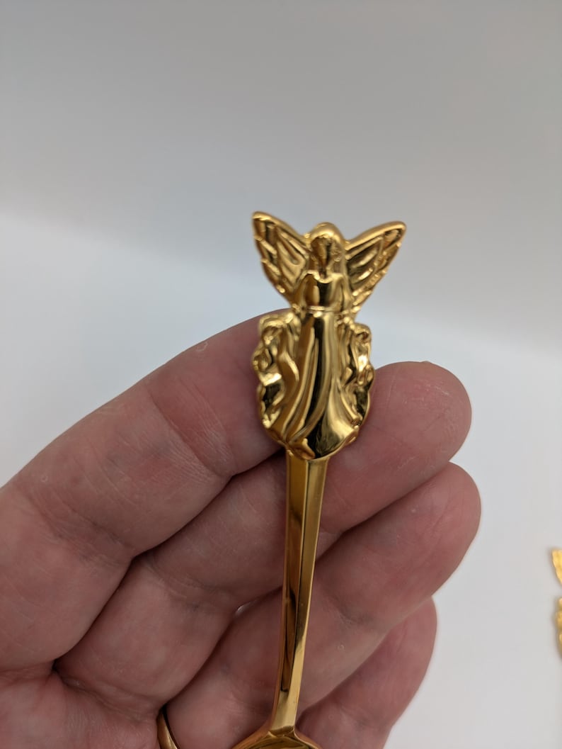 Spoon Angel Vintage Gold Toned Demitasse Angel Spoons Set/4 Japan - Etsy