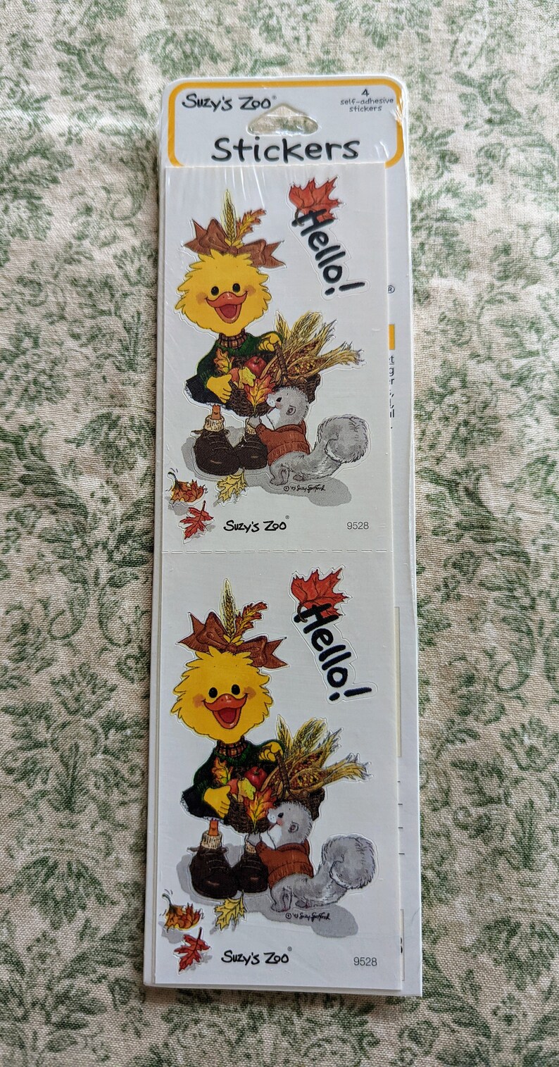 Vintage Suzy's Zoo Stickers Patriotic Fall Halloween Etsy