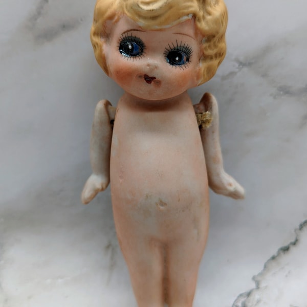 Vintage Bisque Kewpie Flapper Doll 6 1/2" Japan