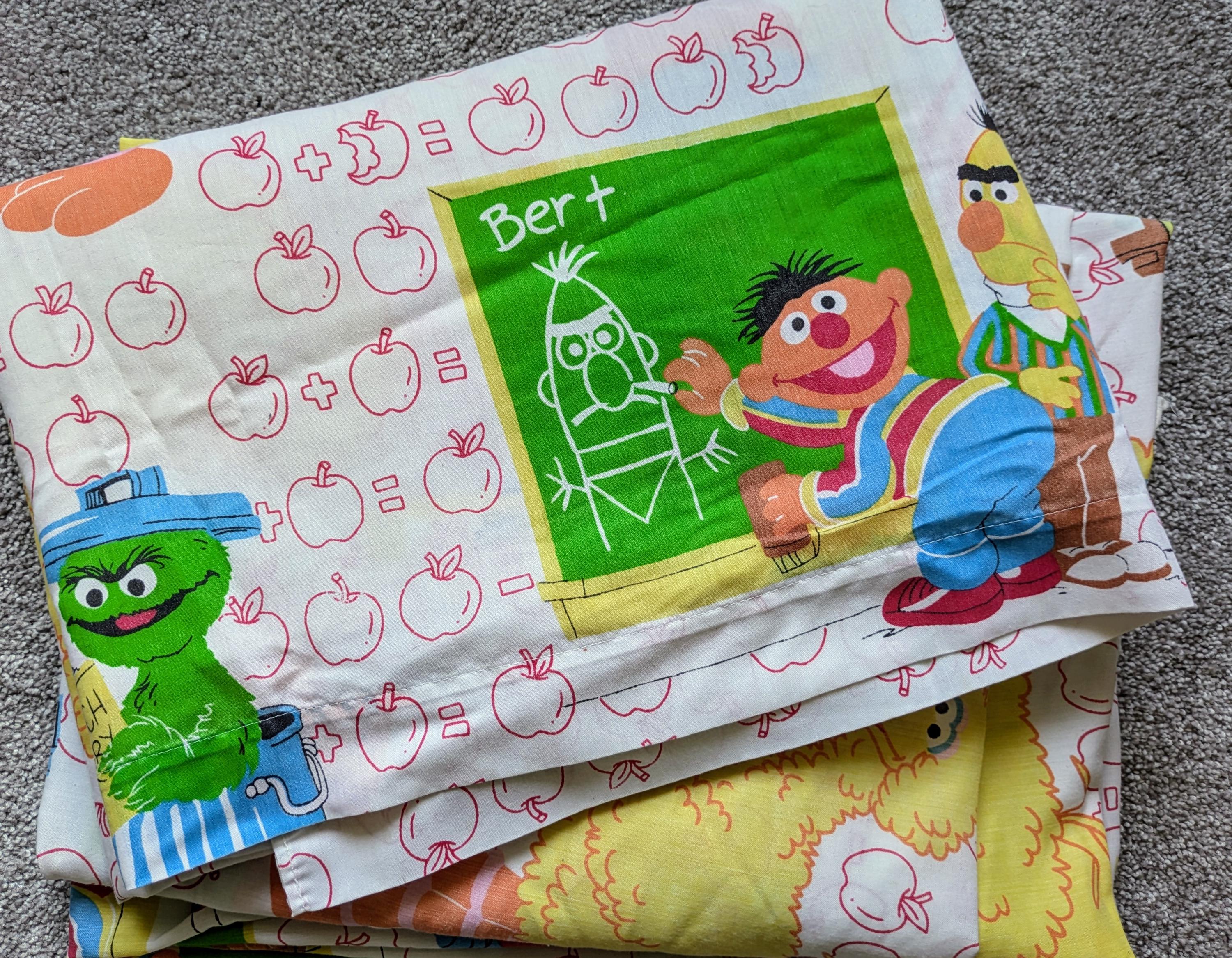 セサミストリート ヴィンテージ シーツセット レア！ビンテージシーツ