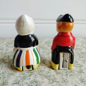 Vintage Dutch Boy and Girl Ceramic Figurine Pencil Sharpener Set - Etsy