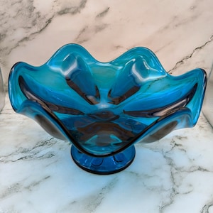 Viking Bluenique 6 Petal Pedestal Compote