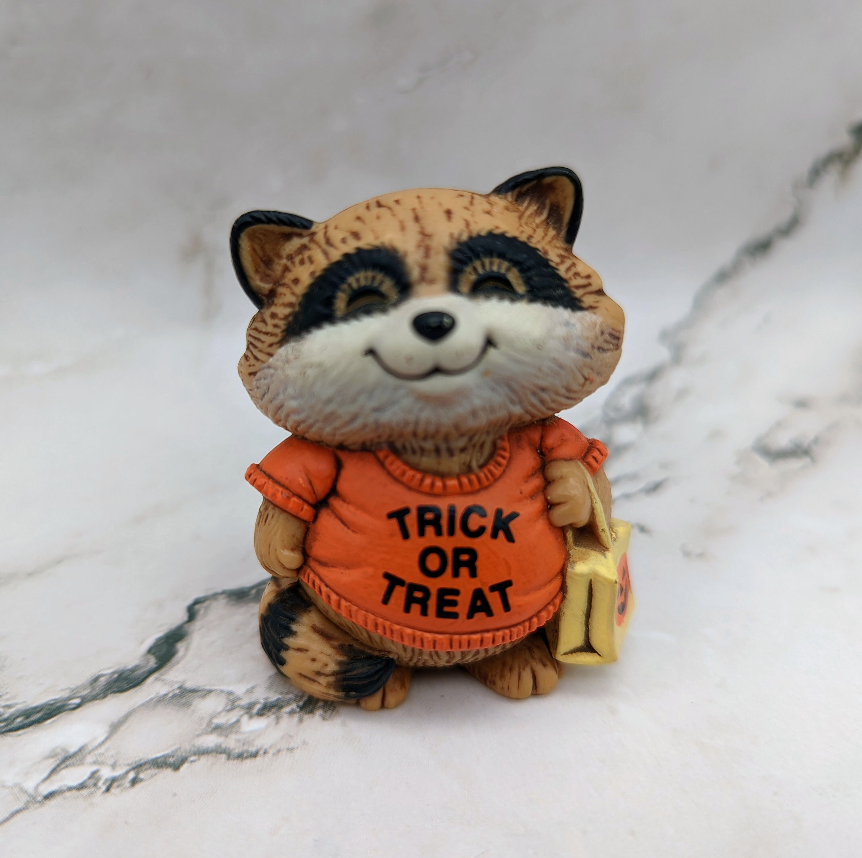 Vintage Hallmark Halloween Shirt Tales Rick Racoon Miniature 1983