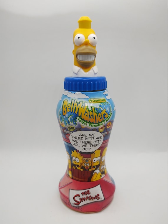 Vintage Homer Simpson Belly Washers Drink Bottle Etsy