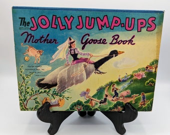 1944 Livre The Jolly Jump-Ups McCloughlin Bros Complete-Working