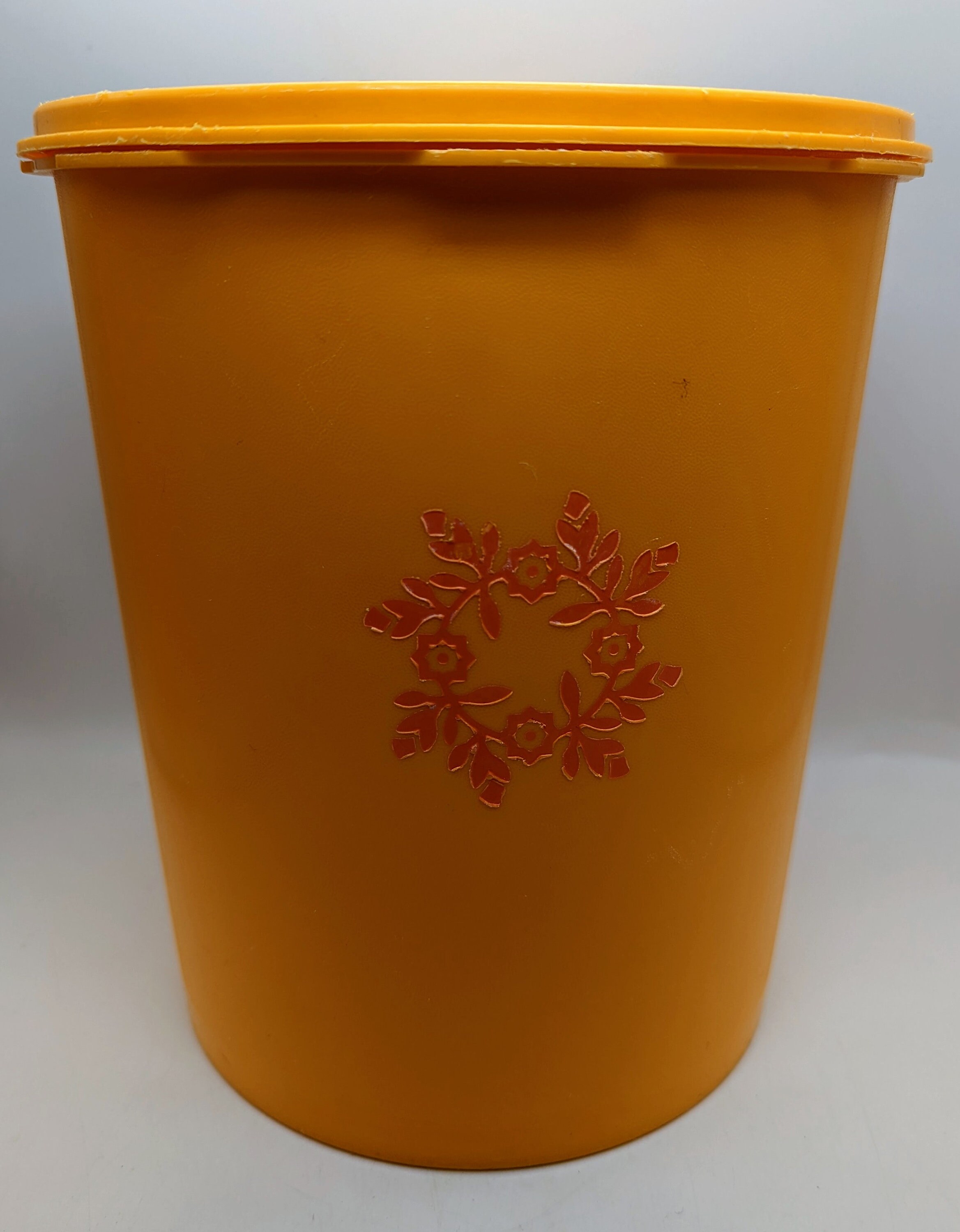 Vintage Tupperware Orange and Yellow Canister Set With Lids
