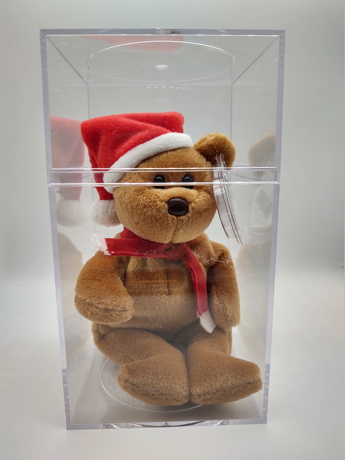 1997 Holiday Teddy Bear Ty Beanie Baby in Plastic Display Case Etsy