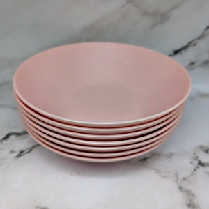 Vintage Pink Melamine Soup/Cereal Bowls
