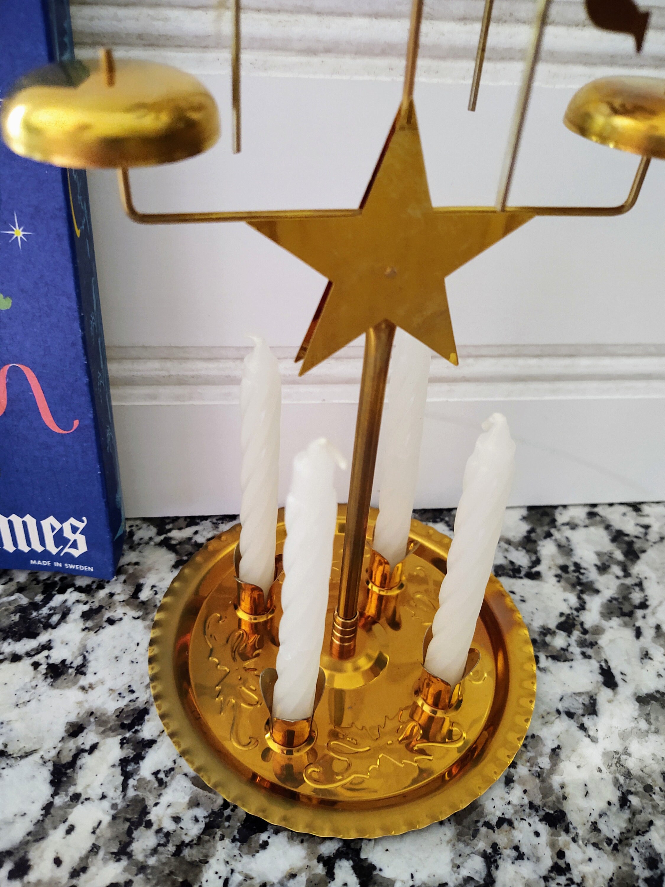 Vintage Swedish Brass Angel Chimes Spinning Christmas Candle Etsy