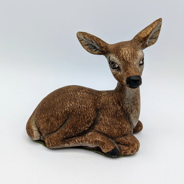 Hobbyist Ceramic Hand Painted Doe Deer Figurine