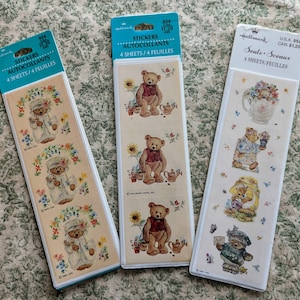 vintage Hallmark Mary Hamilton Mary's Bears Stickers NOS