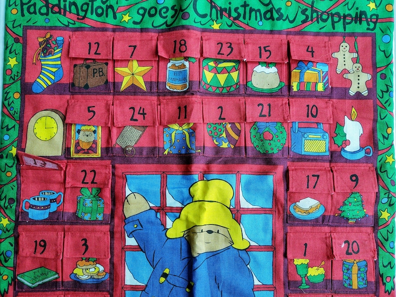 Vintage Hand Sewn Paddington Bear Christmas Advent Calendar Etsy vintage-hand-sewn-paddington-bear-christmas-advent-calendar-etsy