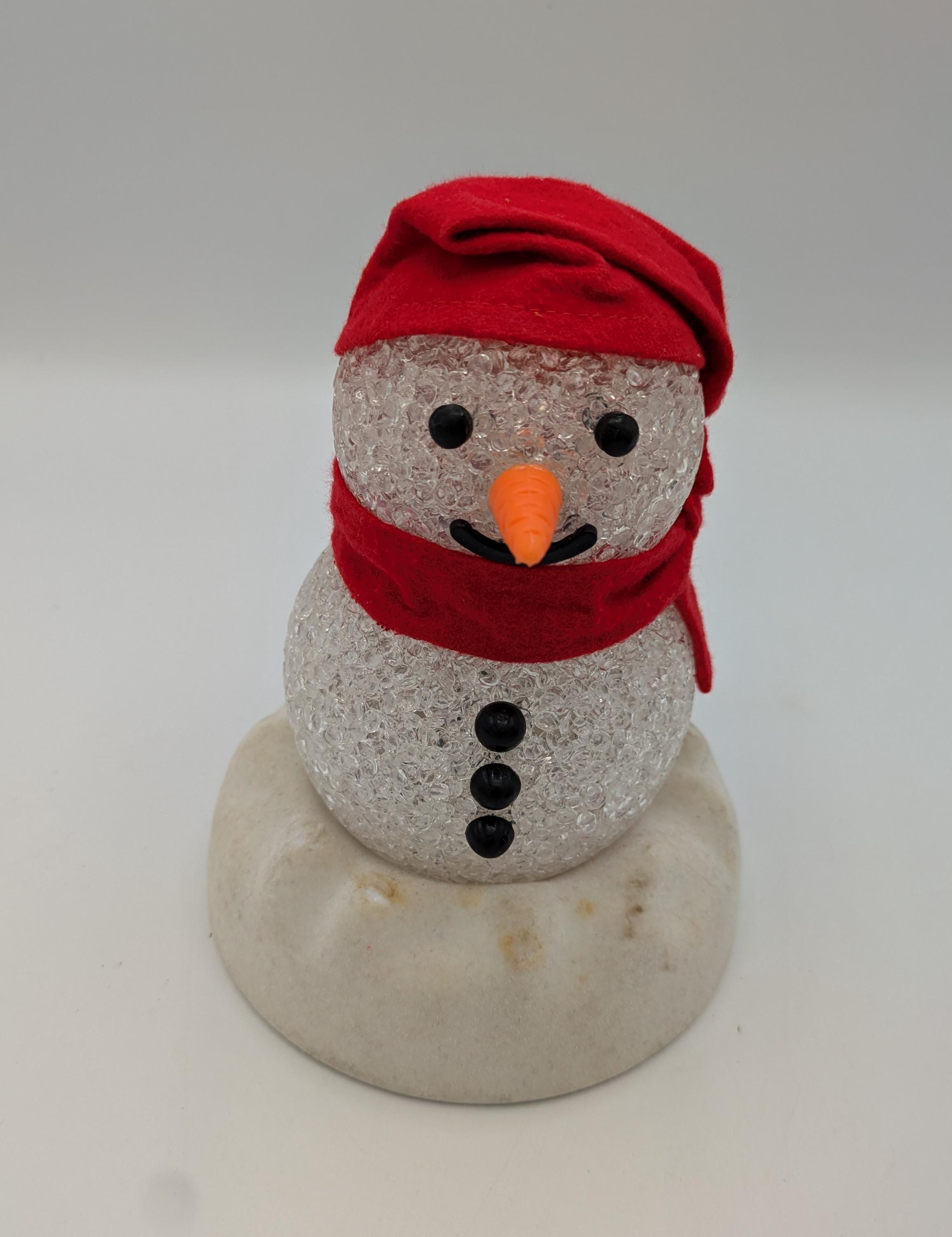 Vintage Avon Little Chilly Light up Snow Kid Melted Plastic Snowman Etsy Canada