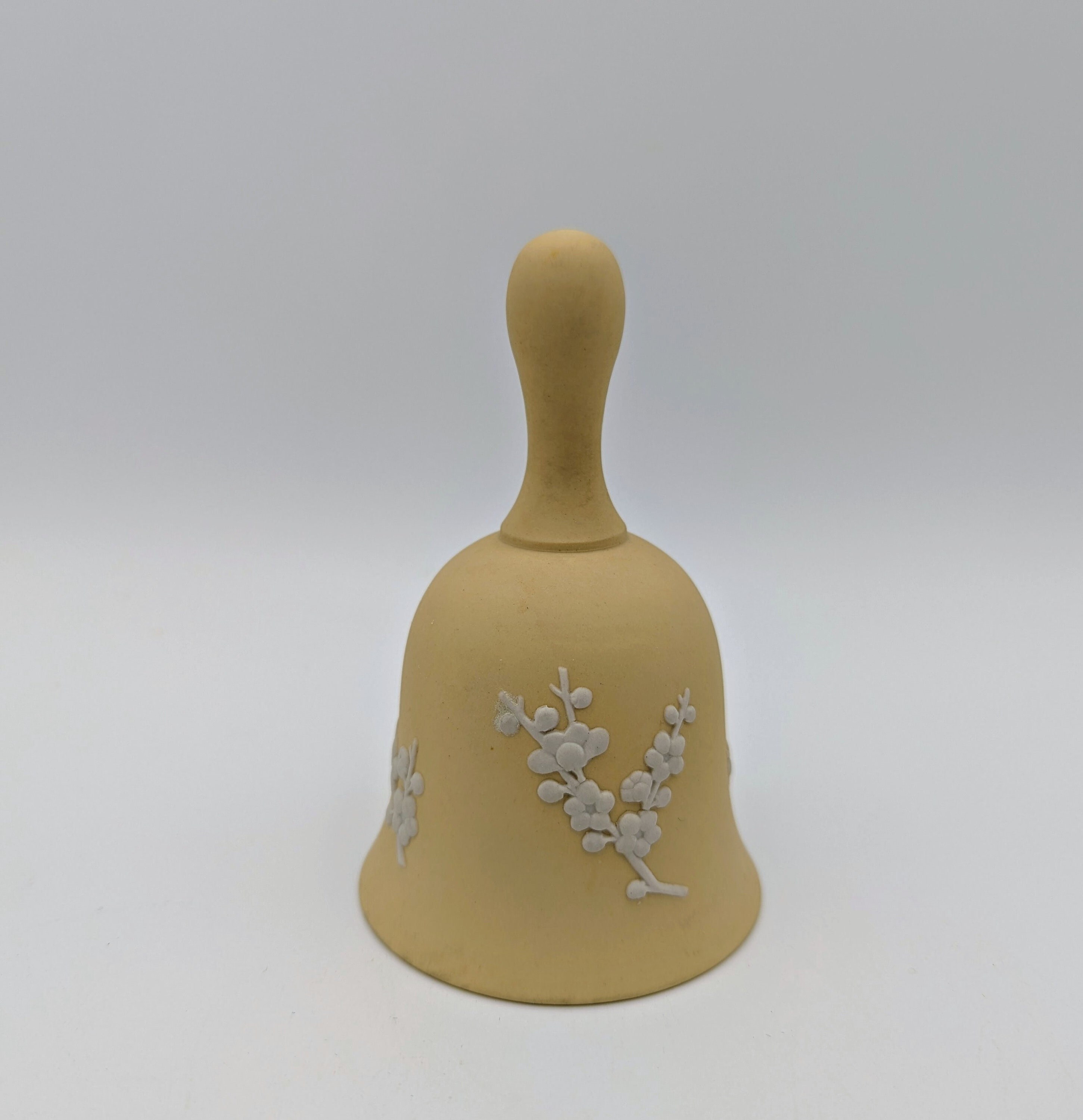 Wedgwood Lemon Yellow Primrose Jasperware Bell