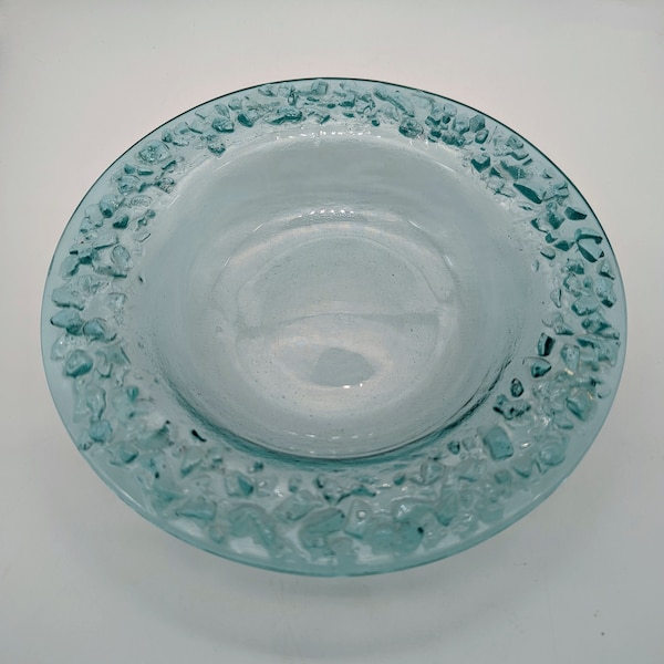 Recyceltes Glas 8 1/2" Rimmed Schale