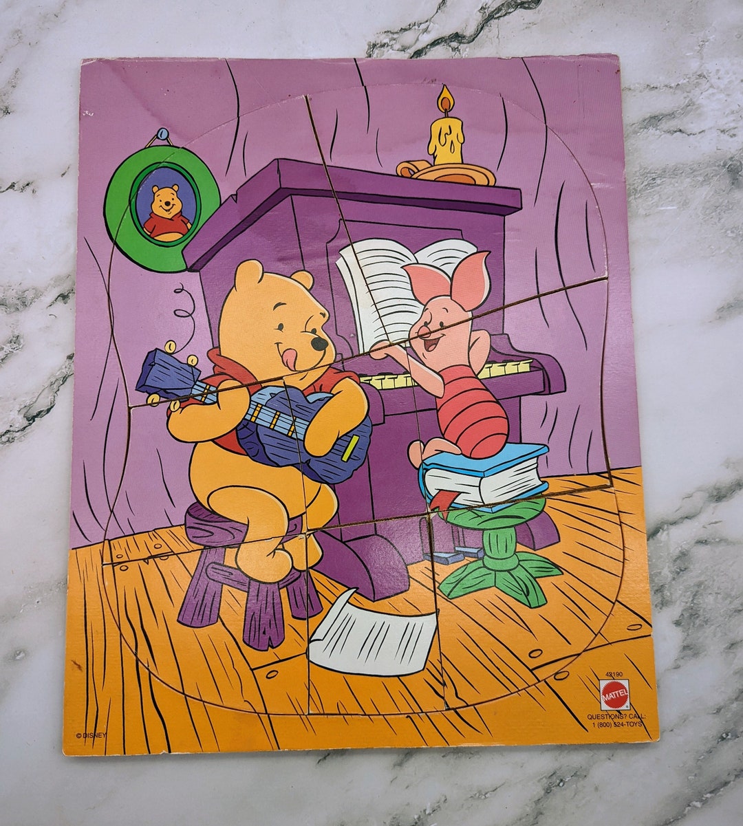 Vintage Mattel Disney Winnie the Pooh and Piglet Wooden Frame Puzzle - Etsy