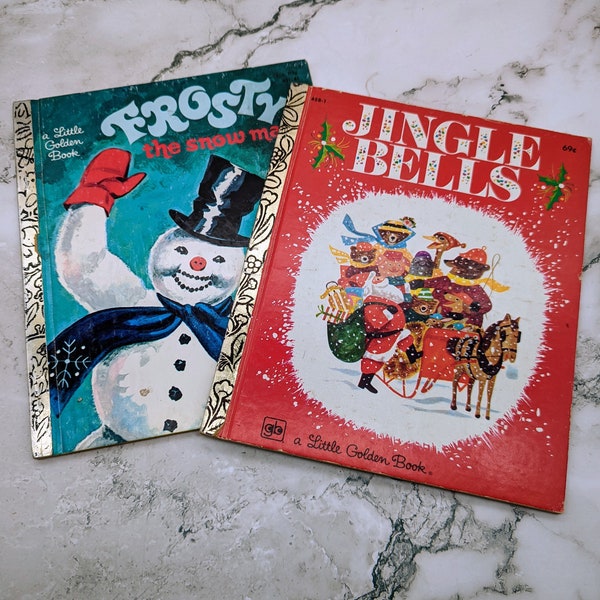 Vintage Frosty the Snowman or Jingle Bells Christmas Little Golden Book