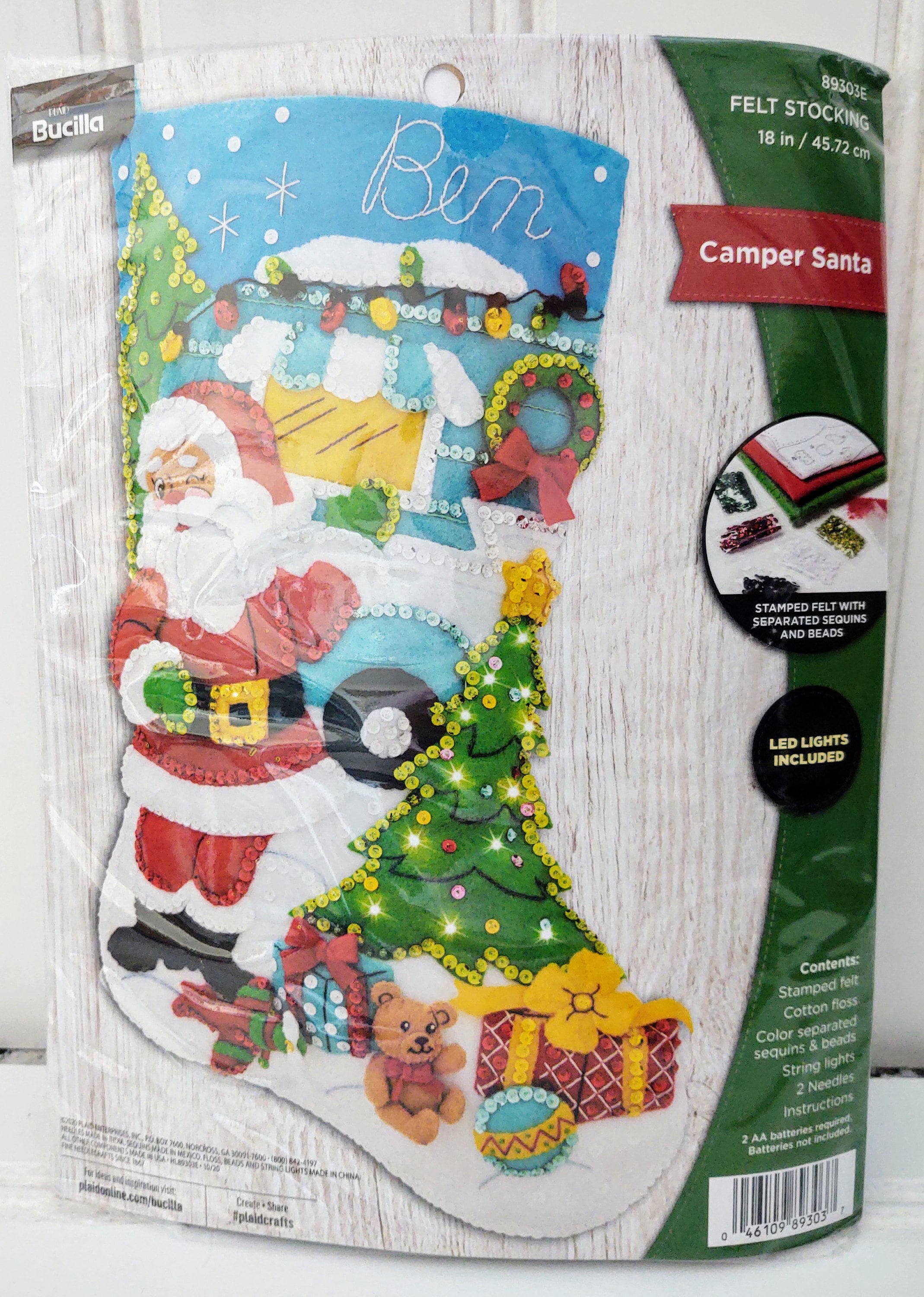 Bucilla 18 Christmas Dreaming Felt Stocking Kit