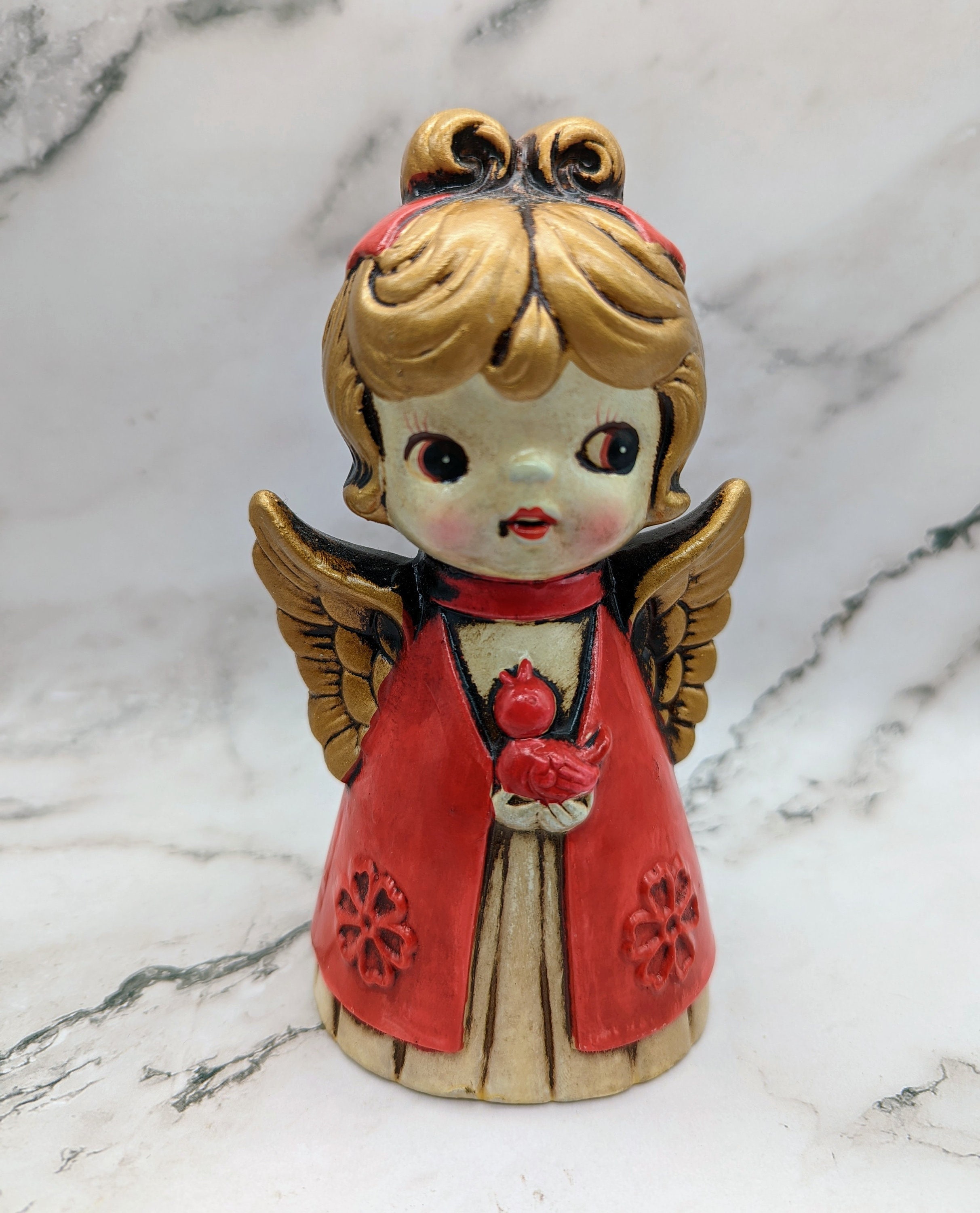 Holt Howard Mache Style Christmas Angel With Red Bird - Etsy