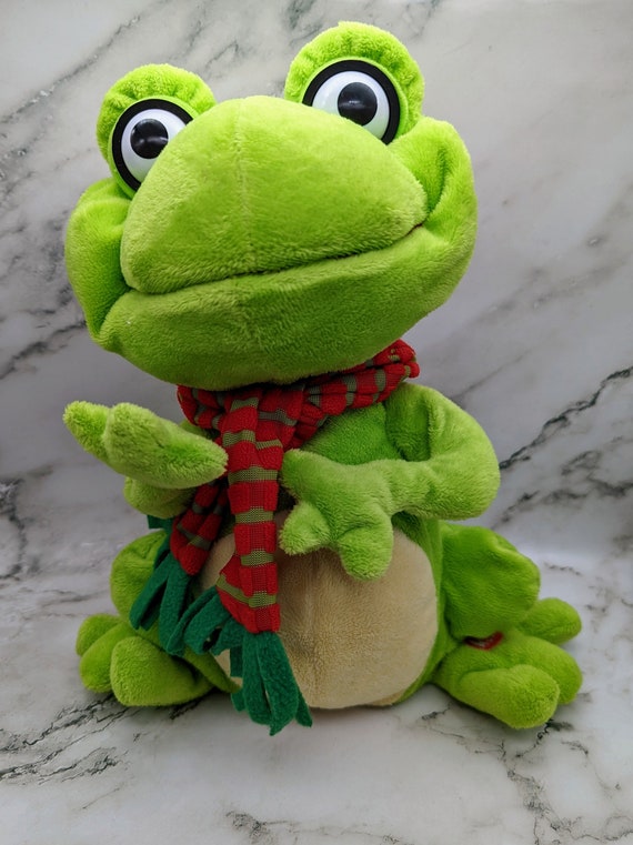 Je veux être aimé grenouille en peluche chantante à piles 