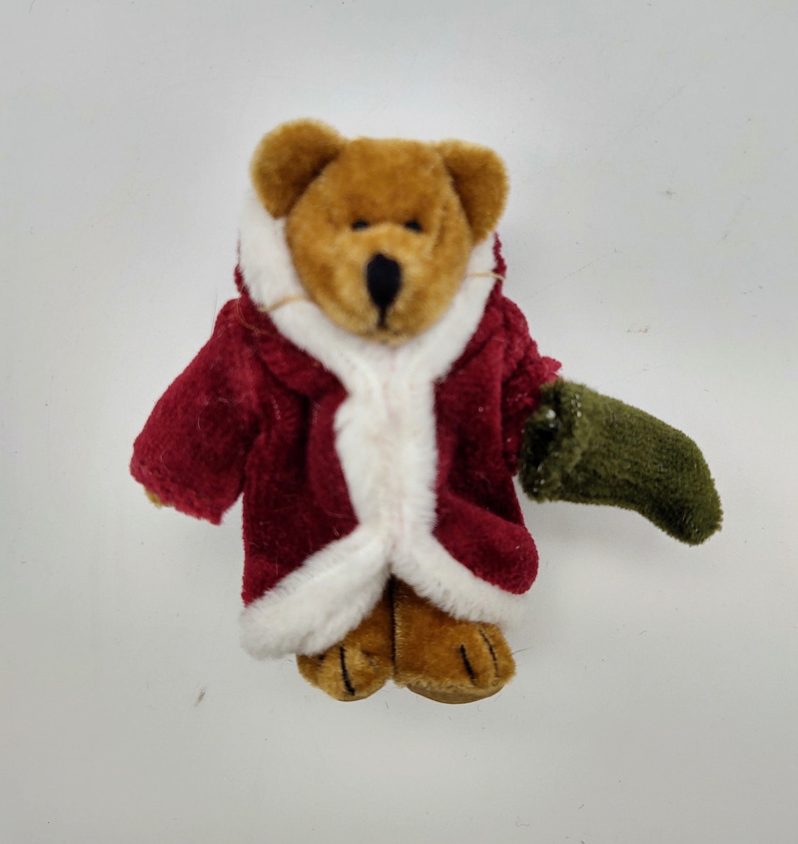 Boyds Bears Twas F Wuzzie Mini Santa Bear Holding Stocking | Etsy