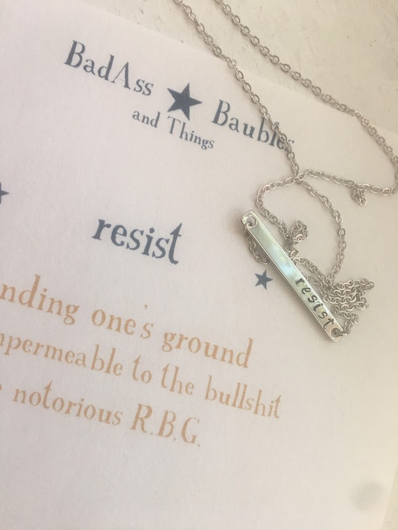 Resist Necklace Graduation Gift 