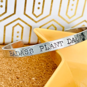 Brazalete con estampado a mano &quot;BadAss Plant Daddy&quot;