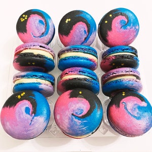 Galaxy Space Macarons - 6/12/24 - Choose your Flavor - French Macaroons - Galaxy Cookies