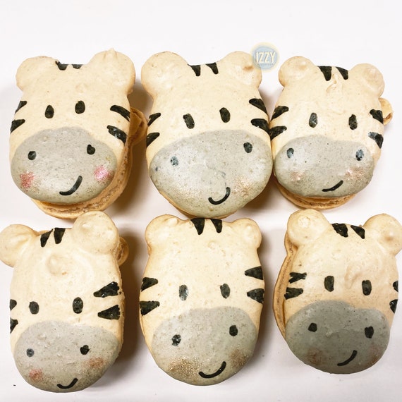Zebra Macarons 12 or 24 - Choose Your Flavors - Edible